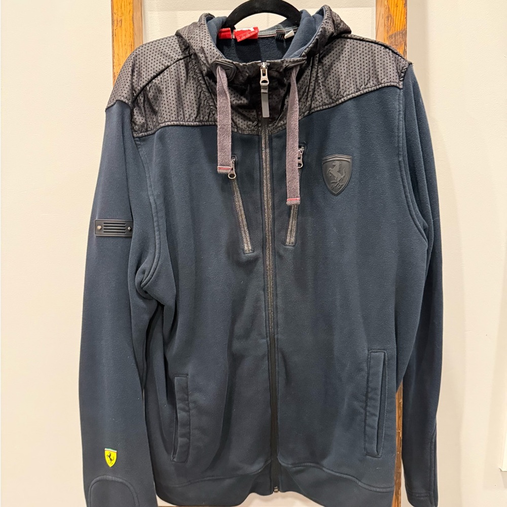 Puma Men's Navy Performance Jacket with Hood